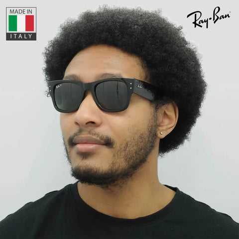 Man wearing Mega Wayfarer Square Sunglasses for Men and Women Non Polarized Includes Official Eyewear Kit Ideal For Formal And Casual Wear