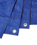 Close-up of blue 40x60 Heavy Duty 5 Mil Tarp Cover Waterproof UV Resistant Rip Proof Poly Tarpaulin With Reinforced Edges
