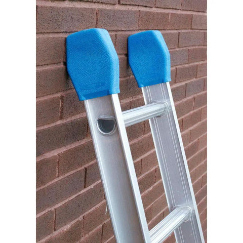 Universal Extension Ladder Covers 2 Pack Heavy Duty Non Marring Plastic Protect Siding And Roofs Weather Resistant Easy Fit For Most Ladders No Scratch Finish