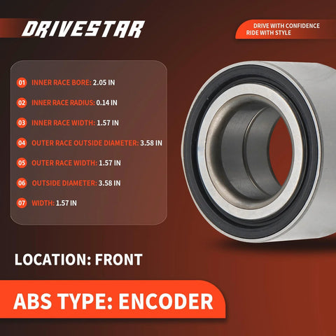 Front Left And Right Wheel Hub Bearing FW152 For Honda Civic 1992-2000, Civic Del Sol 1993-1997, And CR-V 2002-2004 Pair