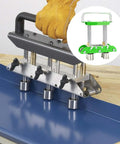 Edge Roller Metal Roofing Bending Tool for Steel Aluminum Copper Panels with 8 Inch Shears in use on blue metal sheet