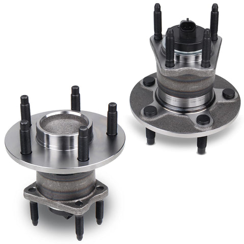 Rear Wheel Bearing And Hub Assembly Set Of 2 For Chevy Malibu 2004 2012 Cobalt 2009 2010 HHR 2008 2010 Pontiac G6 2005 2010 Saturn Aura 2007 2009 5 Lug With ABS Ready To Roll