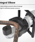 Close-up of the integral elbow on Portable 1200W Electric Hydraulic Rebar Bender For 7/8 Inch #22 Steel Rods 90 Degree Bending Machine.