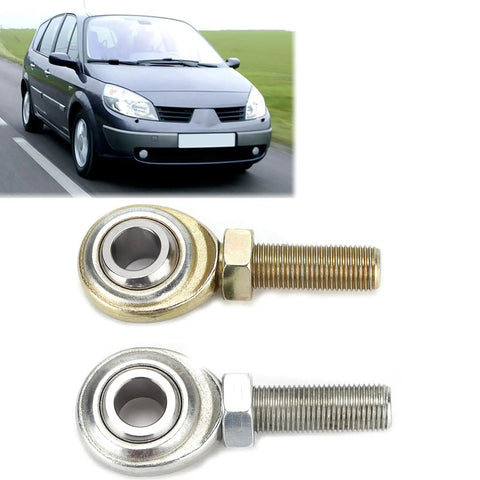 Built Tough Heavy Duty Rod End Heim Joint Set With Half Inch Bore And Half Inch 20 RH LH Male Threads, Stainless Steel, Corrosion Resistant, High Load Lateral Capacity 12200 Lb, Universal Fit For Cars, Motorcycles, ATVs, Boats, CNC Equipment, rod end shown with car use