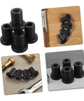 4 Pack Heavy Duty Carbon Steel Sliding Track Spacers And Metal Clamps For Barn Door Mounting And Replacement, Easy Install Hardware Kit, Compatible With Various Styles, Tough As Nails Barn Door Hardware.