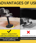 Angle grinder attachments kit with 3 extension rods, flange nut sets and 2 spanner wrenches for 5/8-11 threads