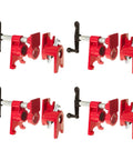 Heavy Duty 4 Pack 3/4 Inch Pipe Clamps With Foot Design For Woodworking, Gluing And Assembly, Cast Iron Fixture Set
