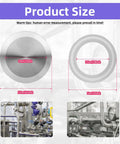 6pcs 1.5-inch stainless steel tri-clamp end caps with silicone gasket, front and side views