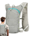 2L Hydration Backpack With Ultra Lightweight Breathable Mesh Reflective Vest And Ergonomic Adjustable Straps shown on back