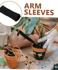 Ready For The Grind Heavy Duty Gardening Arm Sleeves Cut Resistant And Abrasion Proof during planting with gloves in a pot.