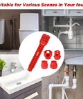14 In 1 Basin Wrench Kit For Sink And Faucet Installations displayed with plumbing tools and bathroom sinks