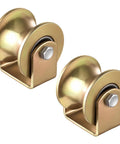 2 Pack 3 Inch U-Groove Caster Wheels With 1763 Lb Load Capacity, Beefy 45 Steel Heavy Duty Rigid Caster With Bracket