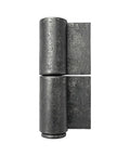 Close-up of Six Pack Heavy Duty Weld On Door Hinges With 360 Degree Rotation, 3 3/8 x 1 9/16 Inches, 11/64 Inch Thick Steel Butt Hinges