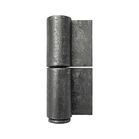 Close-up of Six Pack Heavy Duty Weld On Door Hinges With 360 Degree Rotation, 3 3/8 x 1 9/16 Inches, 11/64 Inch Thick Steel Butt Hinges