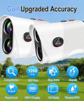 Golf Rangefinder With Slope And Flag Lock 1200 Yards Laser Range Finder With 7X Magnification Rechargeable Battery on golf course
