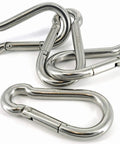 Heavy Duty 316 Stainless Steel Carabiners 3 Inch Spring Snap Hooks For Gym And Outdoor Use, Marine Grade Clip Pack Of 4