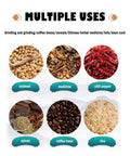 Natural Granite Hand Crank Mill Grinder product uses: grinding soybeans, medicine, chili pepper, spices, coffee beans, and rice.