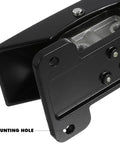 Close-up of mounting hole on Five Way Three Position Center Closed Pneumatic Foot Pedal Valve With Leak Proof Zinc Alloy Body, black finish.