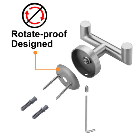 Built To Last Heavy Duty Towel Hooks For Bathrooms And Kitchens Brushed Nickel SUS304 Stainless Steel mount parts and hardware