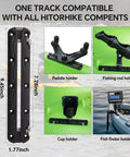 All Water Ready Kayak Fishing Rail System With Manual Lock Dual End Guard For Easy Install Holds Rod Holders And Fish Finders Cups Fits Yaks Jon Boats And Small Boats 2 Pack, 7.28-inch rail