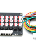 Legit Heavy Duty Active Cell Balancer For 6S And 7S Lithium Packs seen from above showing capacitors and wires.