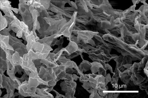 Microscopic view of Pro Grade WS2 Dispersion Nano Tungsten Disulfide, 0.1-4 μm diameter and 1-5 nm thickness in dispersion