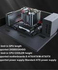 Open Frame Gaming PC Case And Test Bench Rig For E-ATX ATX M-ATX ITX Motherboards, Open Air Chassis Rack, Black.