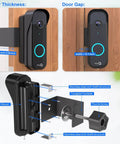 Anti Theft Doorbell Mount For Video Doorbell Camera Adjustable Left And Right Viewing Angle 40 To 140 Degrees Black