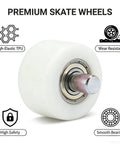 Premium skate wheel showcasing high-elastic TPU material and ABEC 5 bearing for smooth rolling. Upgrade Your Rides With Fresh Replacement Wheels For 2 In 1 Roller Skates Featuring Sick ABEC 5 Bearings This Complete Repair Kit Comes With Cover Plates And Tool Perfect For Kids Who Want A Smooth Roll Indoors Or Outside.
