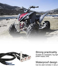 Quad bike with LED Illuminated Handlebar Switch With Stainless Steel Horn, Headlight, And Spot Lamp Control For Motorcycle ATV.