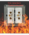 Smooth Touch Tempered Glass Wall Outlet Decked Out With Fast Charge USB Ports 20 Amp 2000 Watt Capacity with fire retarding features.