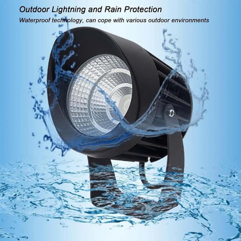 AC85‑265V IP65 Rotatable LED Flood Light (Green 25w) shown in water, highlighting its waterproof features and design.