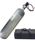3L Carbon Fiber Tank 4500 PSI PCP HPA Scuba Paintball Air Tank With Dope Dual Gauge Valve Lightweight 183 CI Capacity For High Performance Rifles And Refills CE Certified Not DOT shown with protective carrying case