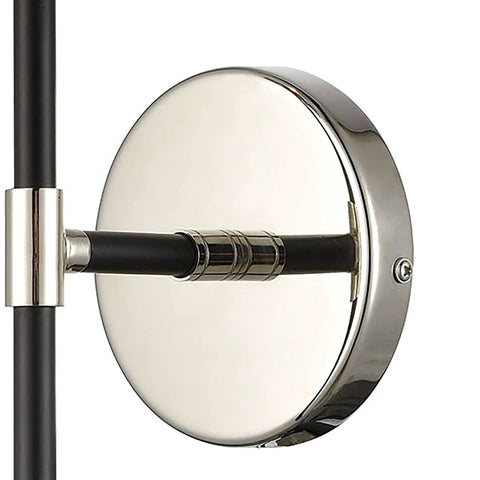 One Light Matte Black Sconce With Clear Glass For Mid Century Modern Classic Vibe Living Room Hallway UL Listed Steel And Glass