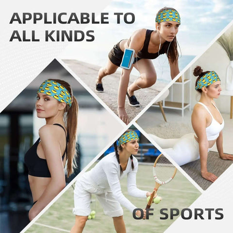 Sunglasses Print Headbands For Women And Men Moisture Wicking Sweat Bands For Running Gym Workouts Breathable Polyester Spandex