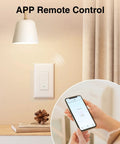Single Pole 2.4GHz WiFi Smart Light Switch For Lights Works With Alexa And Google Home Neutral Wire Required Remote Control