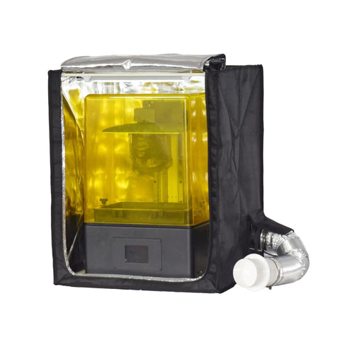Black 3D Printer Enclosure With Vent Kit And Led Lighting For FDM DLP SLA LCD Printers, Thermal Insulation Cover, 400x480x600mm