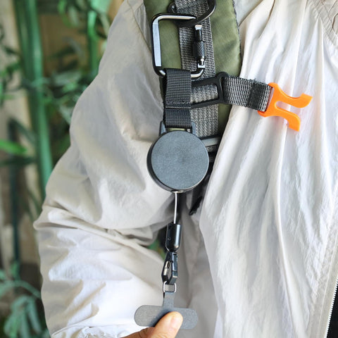 Heavy Duty Retractable Keychain With Waist Hanging Design Expandable 60cm Wire Rope Anti-Theft For Camping Fishing Outdoor Use