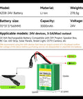 24V Lithium Battery 3000mAh With Charger And Bare Leads For Dope DIY Projects Like Speaker Box RC Car LED Strips Solar Panels