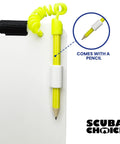 Underwater 6 By 4 Inch Waterproof Slate With Clip And Pencil For Scuba, Snorkeling, Freediving And Dive Lessons, Reusable Writing Pad