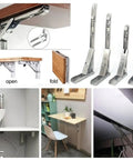 Heavy Duty Stainless Steel Folding Shelf Brackets Collapsible Wall Mount L Table Hinges For Bench And Table With Screws 10 Inch