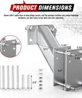 Heavy Duty Trailer Spare Tire Carrier Mount for Utility and Boat Trailers with dimensions and zinc plated bolts