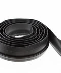 Premium Rubber Bug Seal Strip For Sliding Screen Doors 84 Inch cuttable black vinyl weather stripping rolled up for installation.