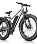 Beast 1000W Peak Electric Mountain Bike for Adults With 26 Inch Fat Tires, front view showing 48V 13Ah battery and rear rack