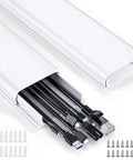62.8 Inch Cable Hider Kit For Wall Mount TV Cables, 4 Pack Cord Covers For 6 To 8 Wires, Cable Management On Wall, UL94 V0 Safe White