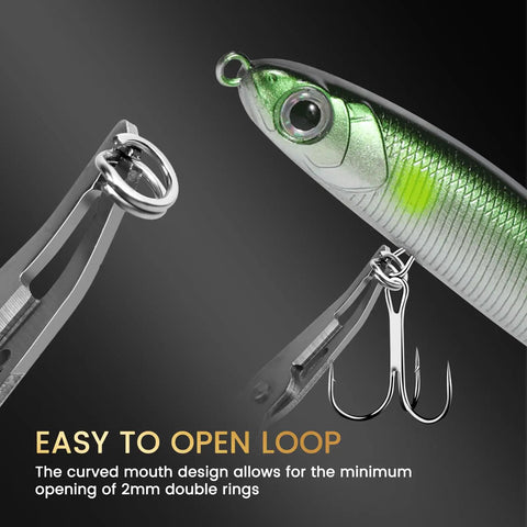 Heavy Duty Stainless Steel Split Ring Set With Pliers 200 Pcs Fishing Lures Rigs Leaders Connector Kit For Freshwater And Saltwater