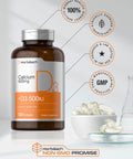 Calcium With Vitamin D3 600 Mg Softgels For Strong Bones And Daily Health Non GMO Gluten Free 120 Count bottle and softgels