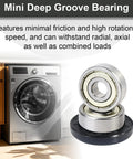 Mini Deep Groove Bearing for washer, designed to reduce friction, supports high speed and various load types.
