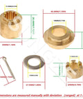 Propeller Hub Kit For Yamaha Outboard Engines 20HP 25HP 30HP With Nut Cotter Pin Thrust Washer And Spacers 10 Spline Compatibility