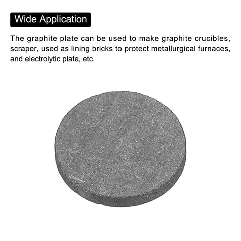 Ultra Pure Graphite Round Block Discs Ingot Plates 14x2mm pack of 10, single disc shown for melting and casting applications.